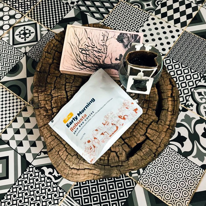Cafe phin giấy robusta nguyên chất rang xay EARLY MORNING, cà phê phin túi lọc túi 10 gói | BigBuy360 - bigbuy360.vn