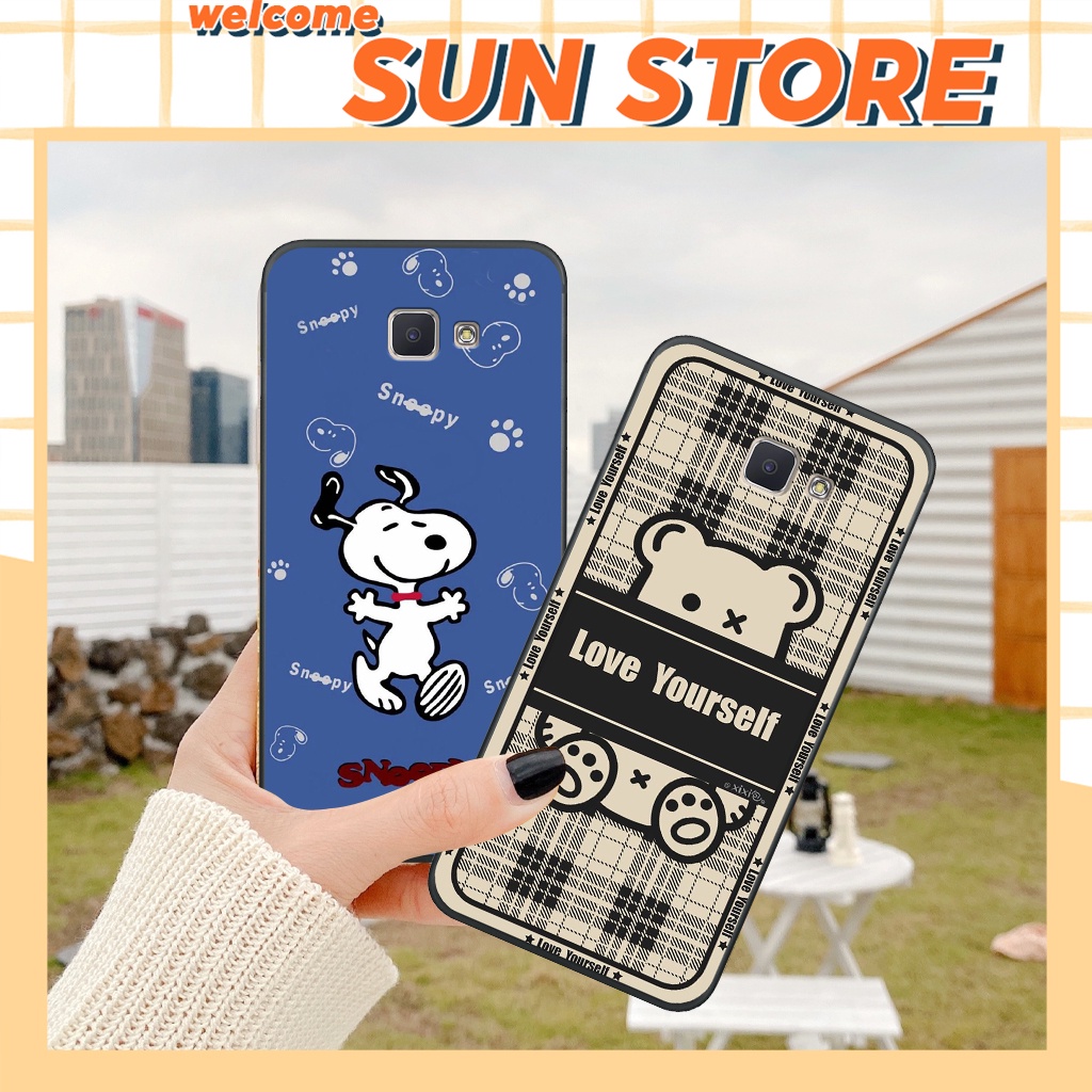 Ốp Samsung J5 PRIME/ J7 PRIME/ J4 PLUS/ J4+ gấu bear cute, snoopy, pochacco dễ thương, ốp lưng thời trang cao cấp