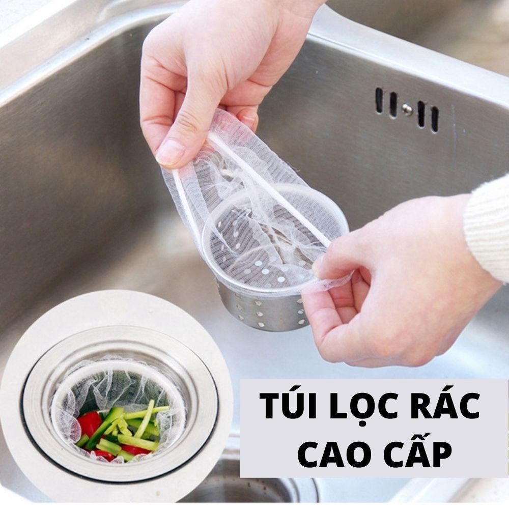 Set 100 túi lọc rác bồn rửa bát tiện dụng