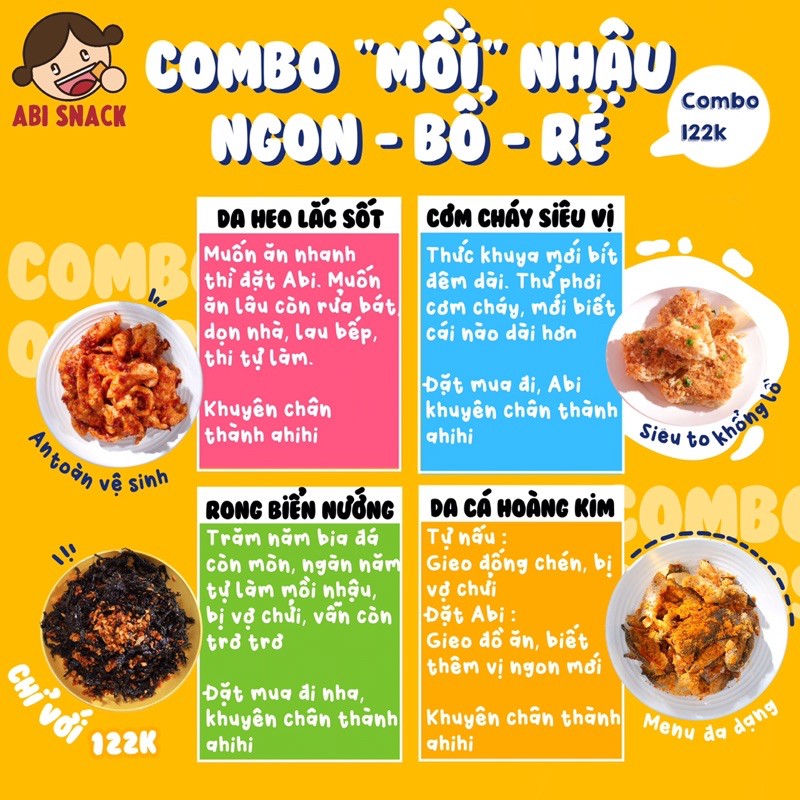 [ABI SNACK] DA HEO LẮC SỐT BÁNH TRÁNG ABI