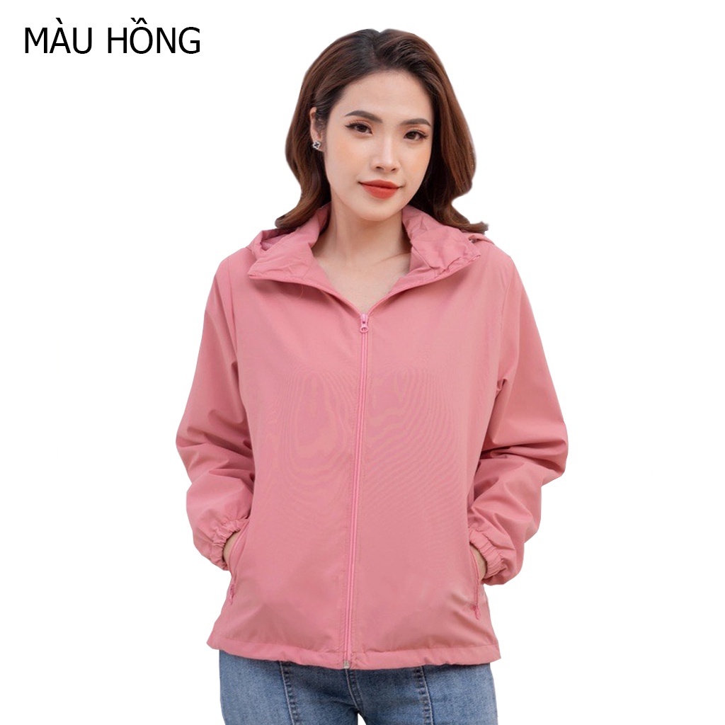 Áo Gió Nữ 2 Lớp Chống Nước,Chống Bụi, Chống Thấm Vải Tráng Bạc Cao cấp