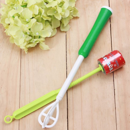 Cây đánh bọt cà phê cầm tay, đánh trứng bằng nhựa có lò xo, Cây tạo bọt cà phê bằng nhựa - Dụng cụ cà phê
