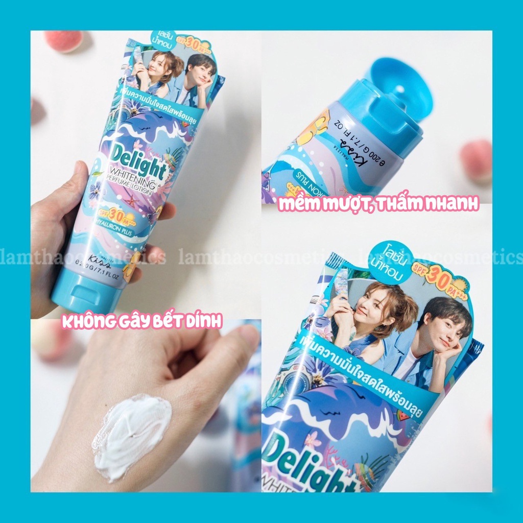 Dưỡng Thể Hương Nước Hoa Malissa Kiss Whitening Perfect Lotion SPF 30 PA+++ 200g