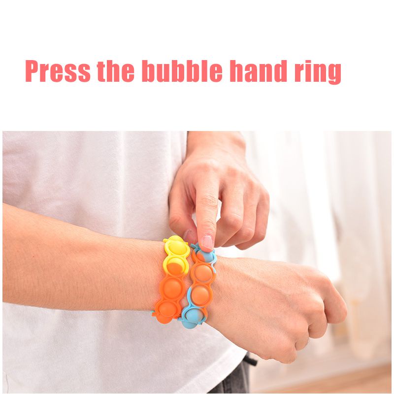 colorful Bubble Sensory Toy FoxMind Fun Colorful Press Pressure Relief Silicone Wristband kid gift