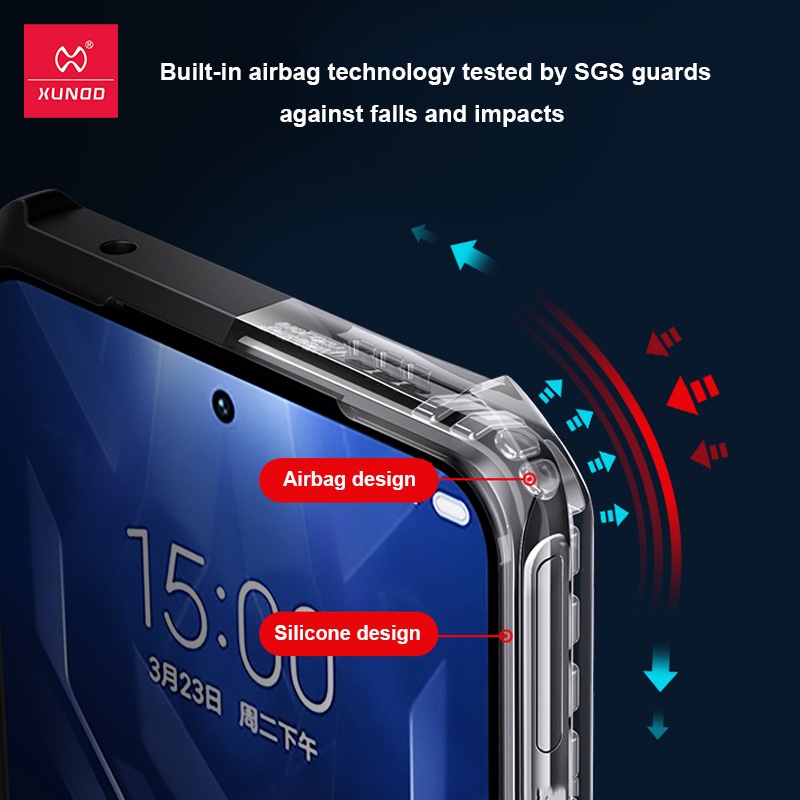 Ốp Lưng XUNDD Xiaomi Black Shark 4 | 4 Pro | 4S | 4S Pro / 5 RS / 5 / 5 Pro, Mặt Lưng Trong Suốt, Viền tpu