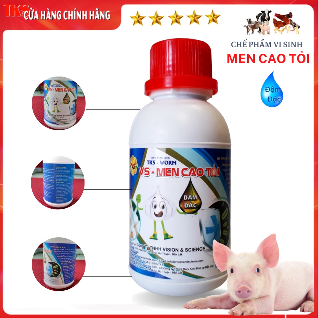 MEN CAO TỎI - Đậm Đặc: Khống Chế Tiêu Chảy, Bệnh Do Virus, Tăng Đề Kháng Cho Gà Vịt Chim Cút - Chai 100ml