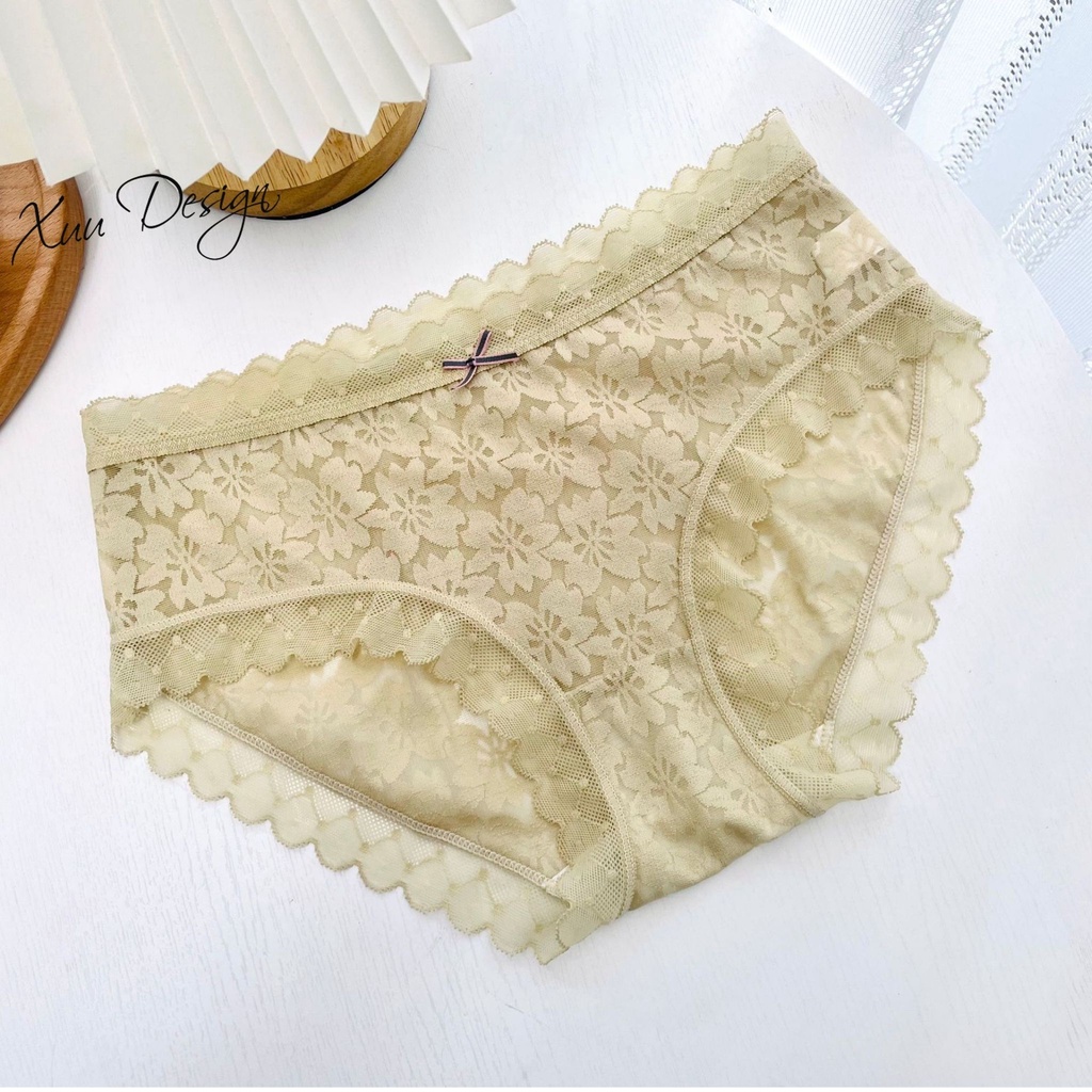 Quần lót nữ ren hoa cao cấp XUU, phong cách sexy, chất liệu cao cấp QC86