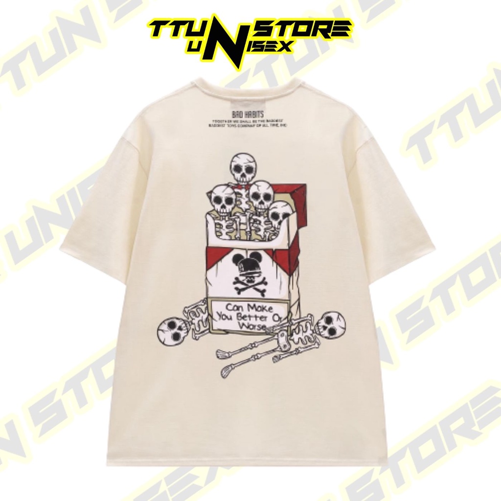 Áo Thun BAD HABITS Tobacco , Tee Phông Tay Lỡ Nam Nữ Badhabits Free Size Full Tag Size M L XL TTUN STORE UNISEX