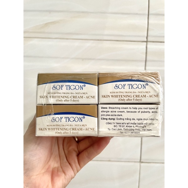Lố 12 hộp kem Softigon trắng da giảm mụn 3gram