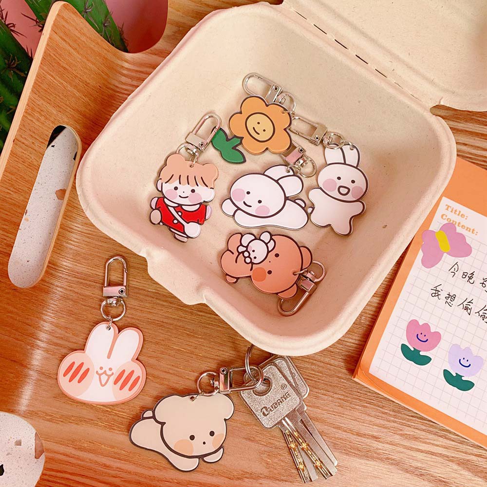 Móc khóa nhựa acrylic họa tiết hoạt hình dễ thương cho nữ