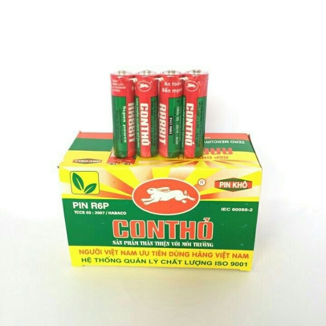 Pin con thỏ( 4 viên)