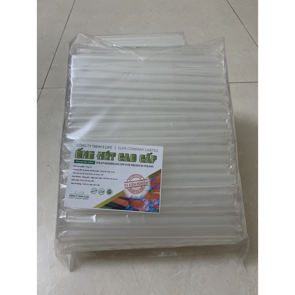 Ống hút trà sữa/trân châu trắng Bọc màng phi 12 loại dày