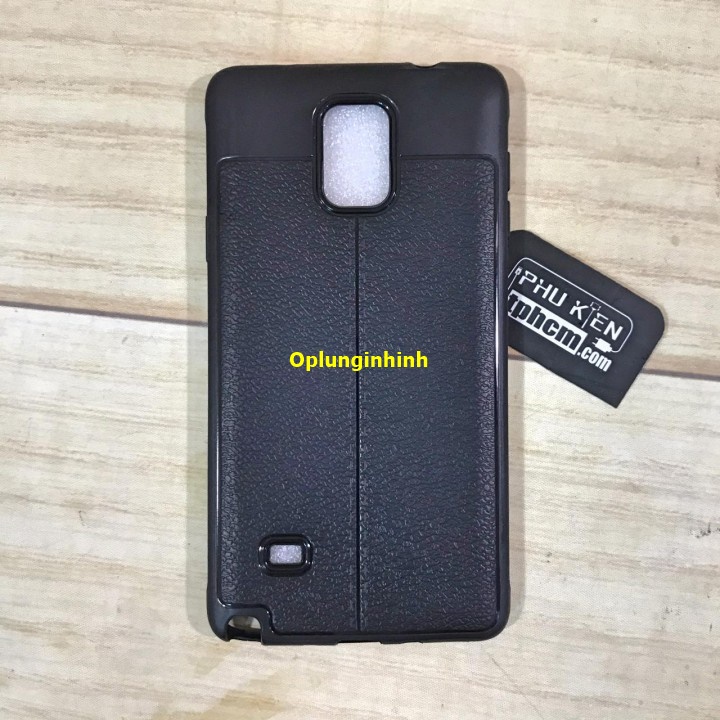 Ốp Lưng Samsung Note 4 Dẻo Giả Da AutoFocus Cao Cấp Giá Rẻ