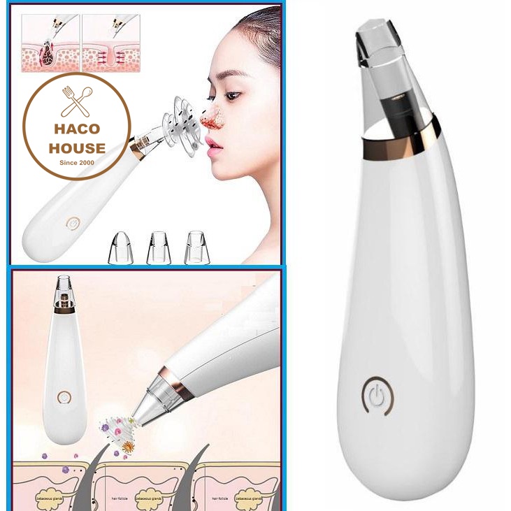 Máy Hút MụnFREESHIPCầm Tay 5 Lực Cao Cấp Black Head Detector Dùng Pin Tiểu Siêu Tiện Dụng, Bảo Hành 6 Tháng