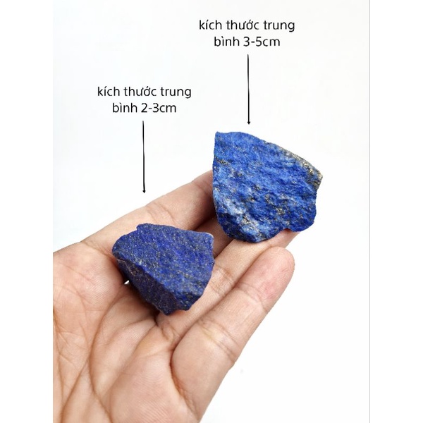 Lapis Lazuli thô tự nhiên có 2 kích cỡ sưu tầm, thanh tẩy bài Tarot, hỗ trợ luân xa cổ họng...