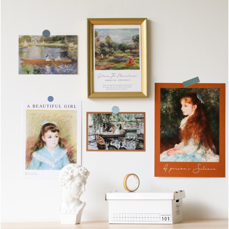 Postcard trang trí nội thất decor chụp ảnh phong cách Scandinavian Châu Âu