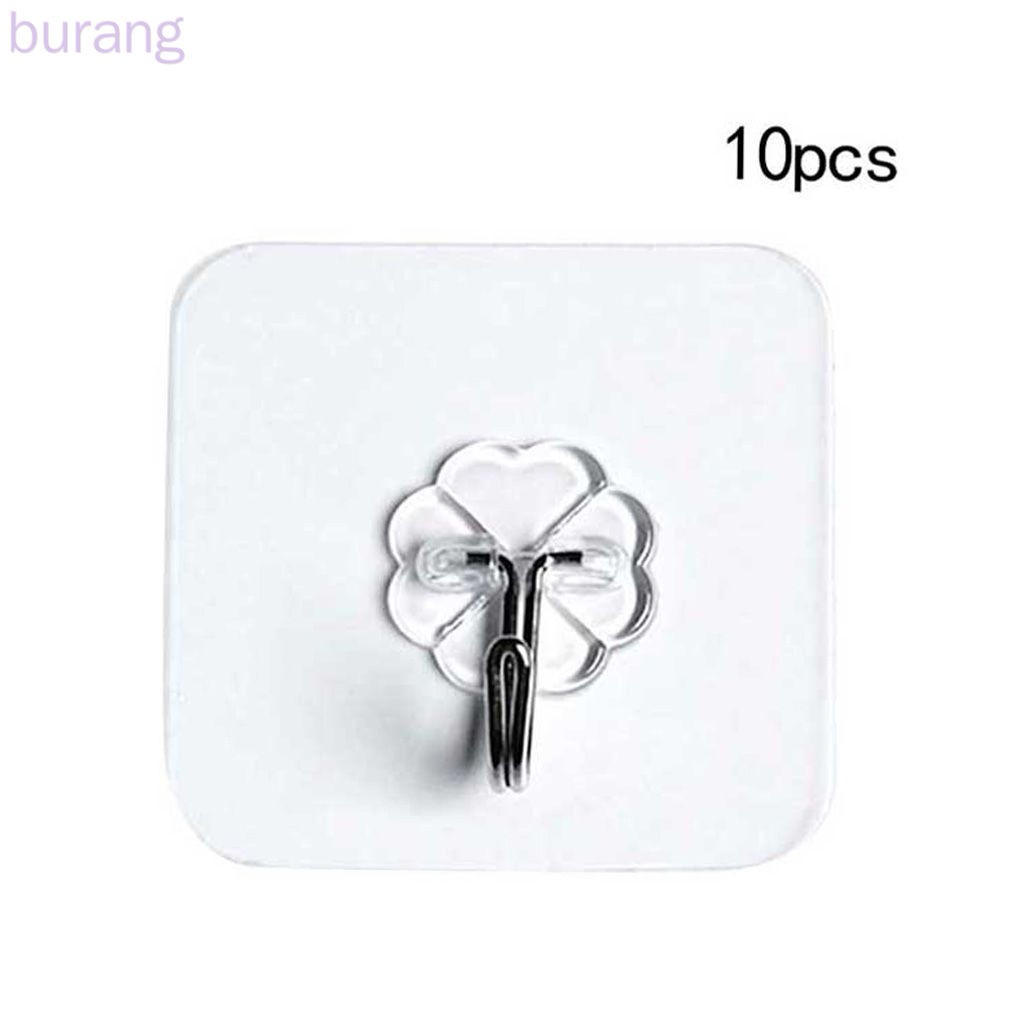 Bộ 10 Móc Treo Đồ Dán Tường Trong Suốt Tiện Dụng