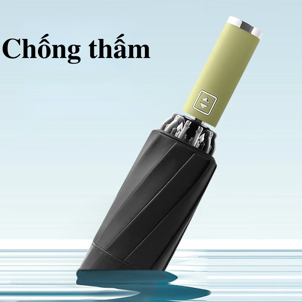 Ô đi mưa che nắng cầm tay cao cấp cỡ lớn Dù tự động gấp gọn đi đường loại to đẹp 10 nan thép xuất Nhật chắc chắn