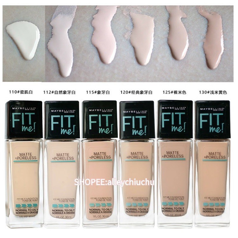 RẺ NHẤT kem nền Fit me tone sáng foundation matte poreless lì chai có vòi 108 109 110 112 115 | BigBuy360 - bigbuy360.vn