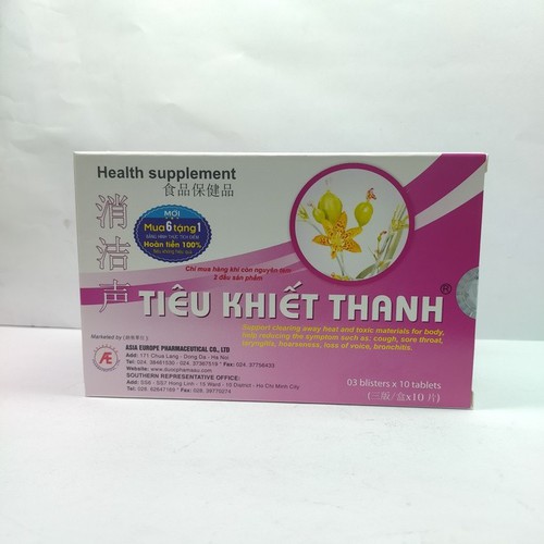 Tiêu Khiết Thanh 30 viên - Giúp Giảm Nhanh Các Triệu Chứng Viêm Đường Hô Hấp