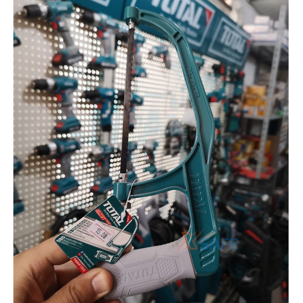 Khung cưa sắt mini TOTAL THMHF1503 chất liệu cao cấp cứng cáp tốt, lưỡi cưa 24 TPI, độ sắc bén cao, tay cầm chắc chắn