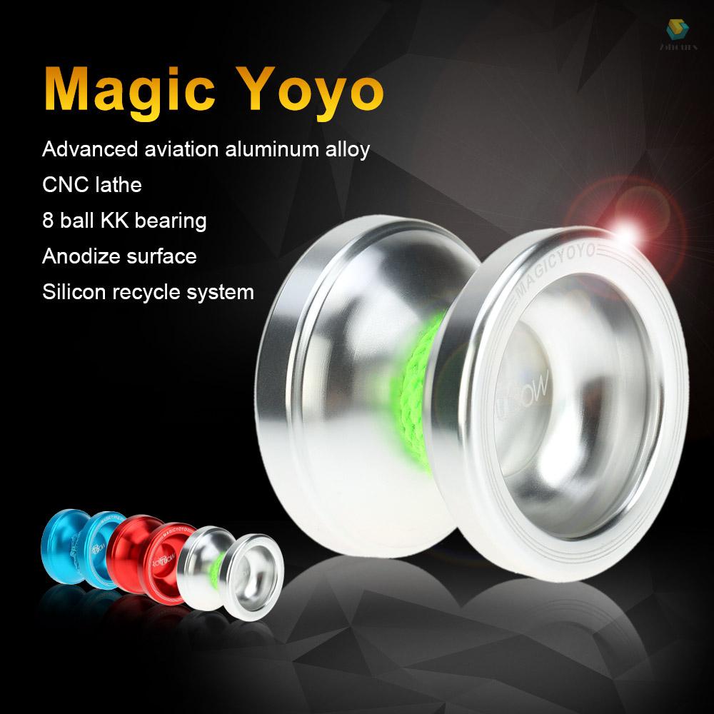 Đồ Chơi Yoyo T6 8 Bằng Hợp Kim Nhôm Màu Bạc Kèm Dây Cho Trẻ Em