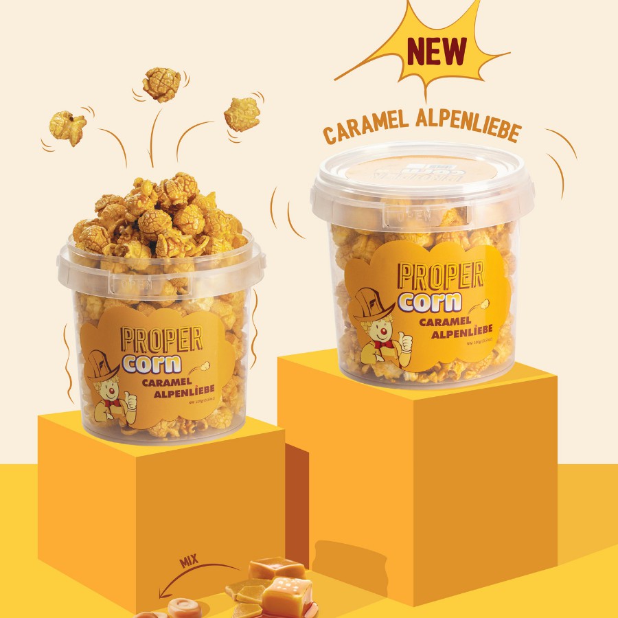 Vị Đặc Biệt - Bắp rang bơ Proper Corn vị Caramel Alpenliebe MỚI