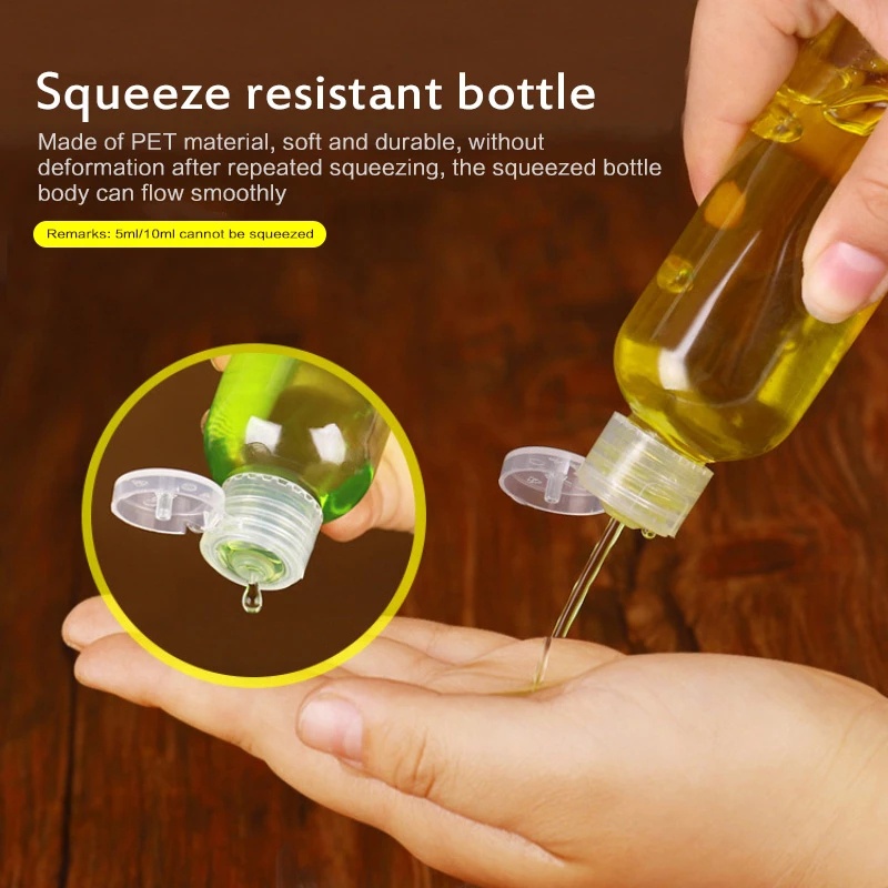 1 Bình Nhựa Nắp Lật 10/20/30/50/60/100ml Dùng Chiết Mỹ Phẩm Khi Đi Du Lịch
