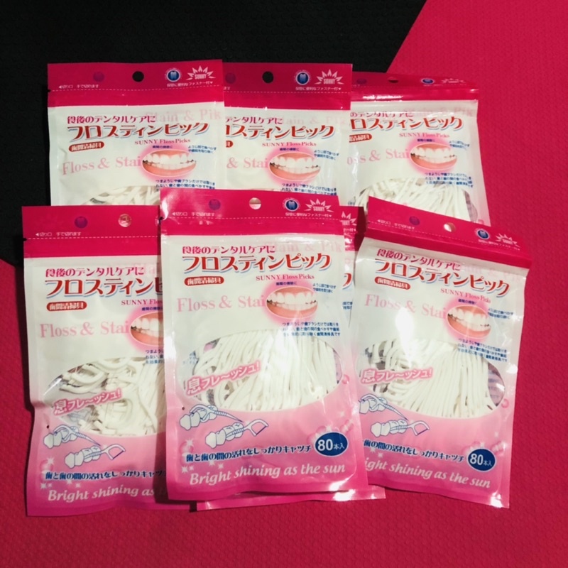 Gói 80 tăm chỉ nha khoa nhật bản Sunny