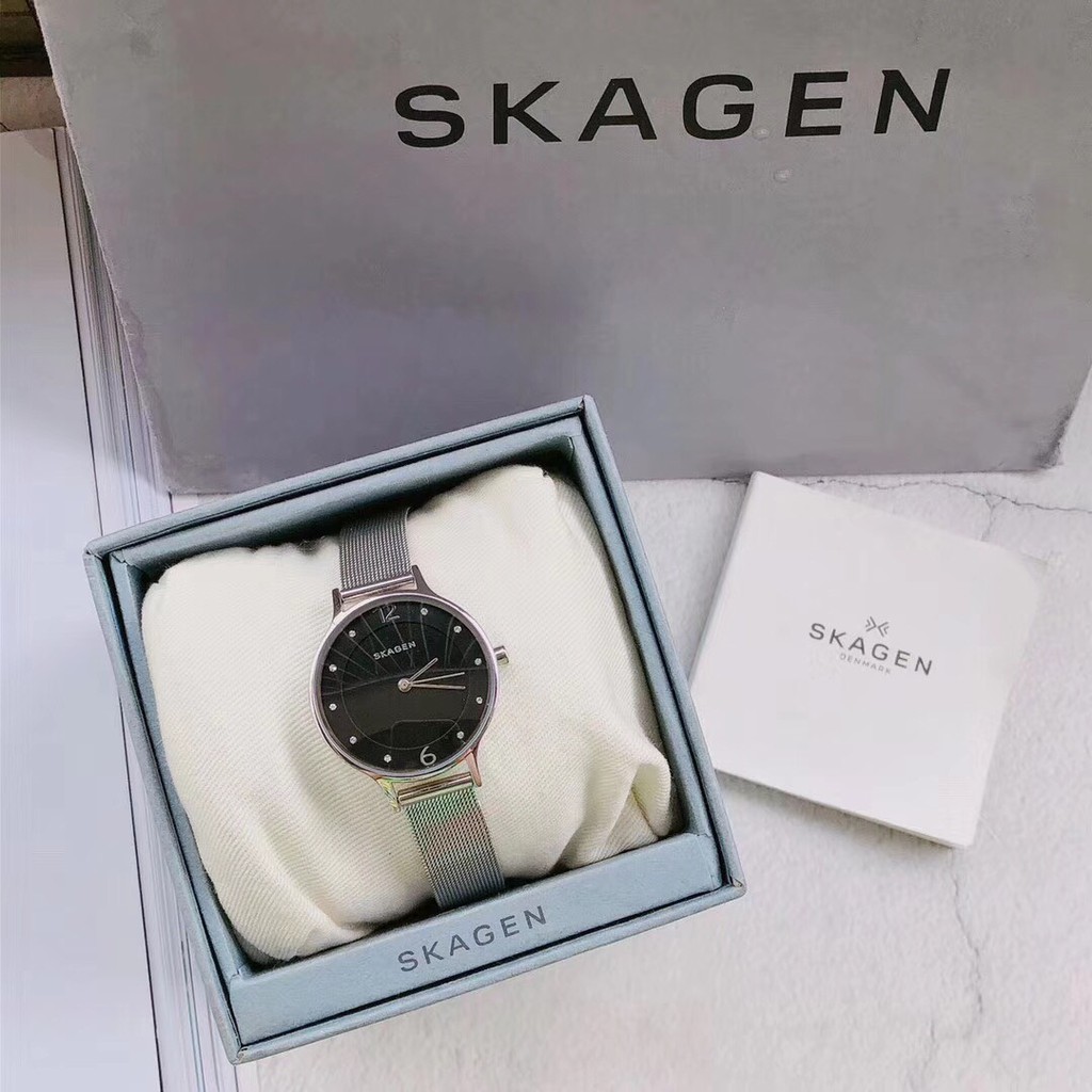 Đồng hồ nữ skagen anita skw2473 , skw2151 dây thép dạng lưới màu trắng + vàng hồng