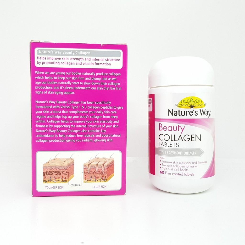 Viên uống collagen Úc Nature's Way Beauty Collagen hộp 60 Viên | BigBuy360 - bigbuy360.vn