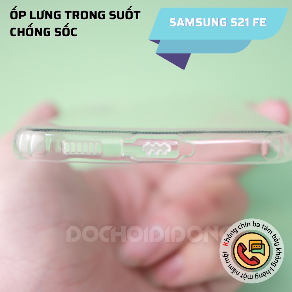 Ốp Lưng Dẻo Trong Suốt Cho Samsung S21 Fe Chống Sốc Bảo Vệ Camera