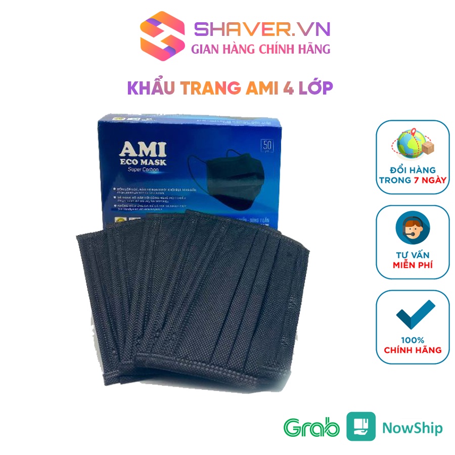 [GIÁ SỈ[ khẩu trang y tế 4 lớp màu trắng hộp 50c