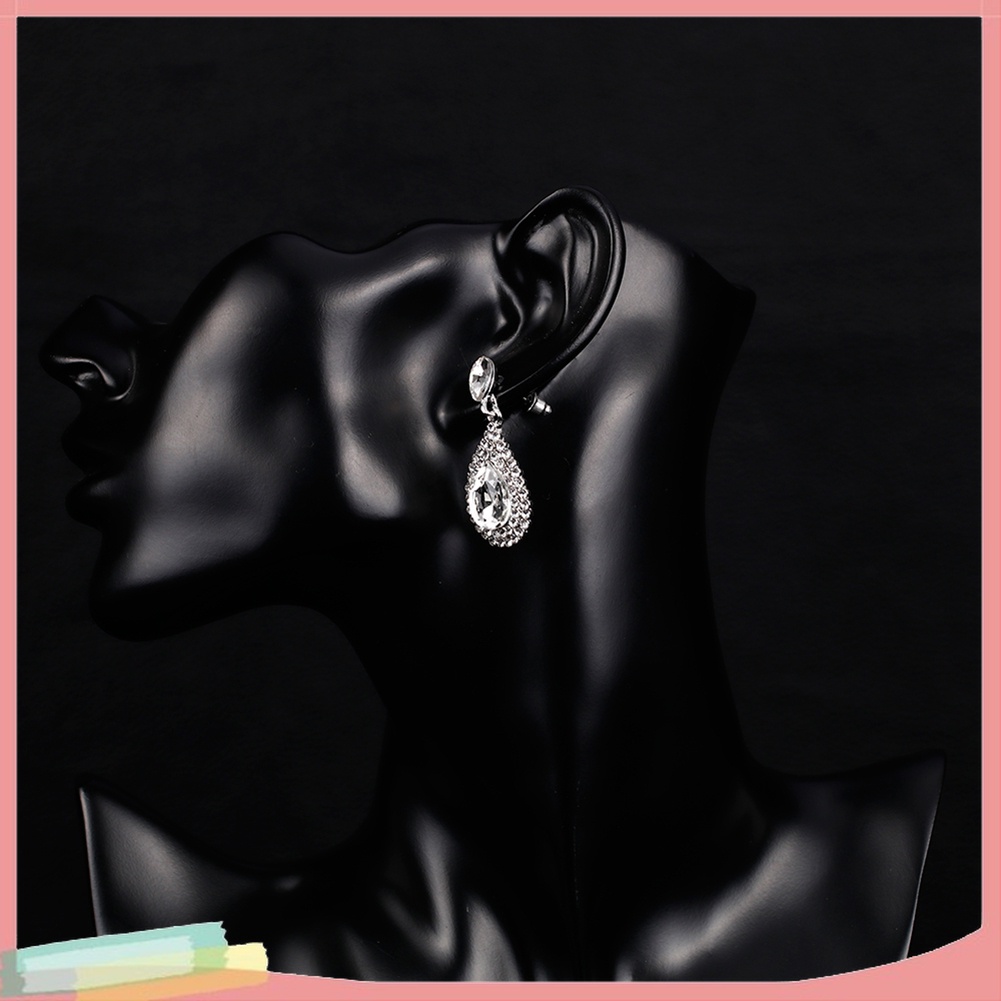 Đôi Khuyên Tai HìNh GiọT NướC ĐíNh Kim Cương Giả Sang TrọNg ThờI Trang Cho Nữ