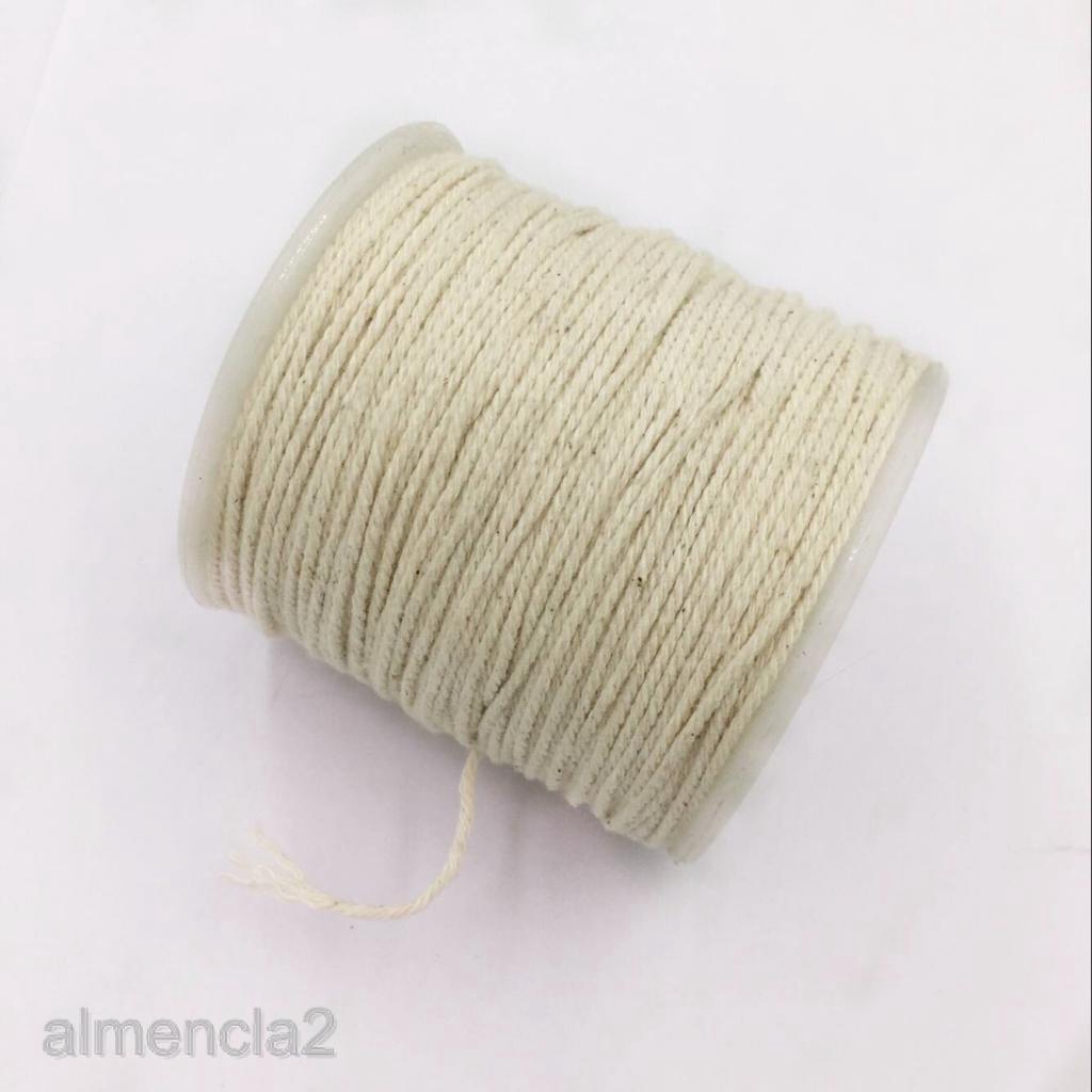 100 Meters Natural Cotton Rope Twisted String Cord Twine Sash Crafts Decor