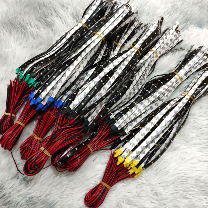 Dây đèn led 15 bóng 30cm chống nước trang trí cho xe hơi xe máy