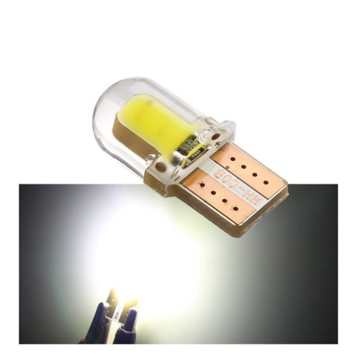 LED T10 W5W Chip COB cho Demi xe máy, xe hơi