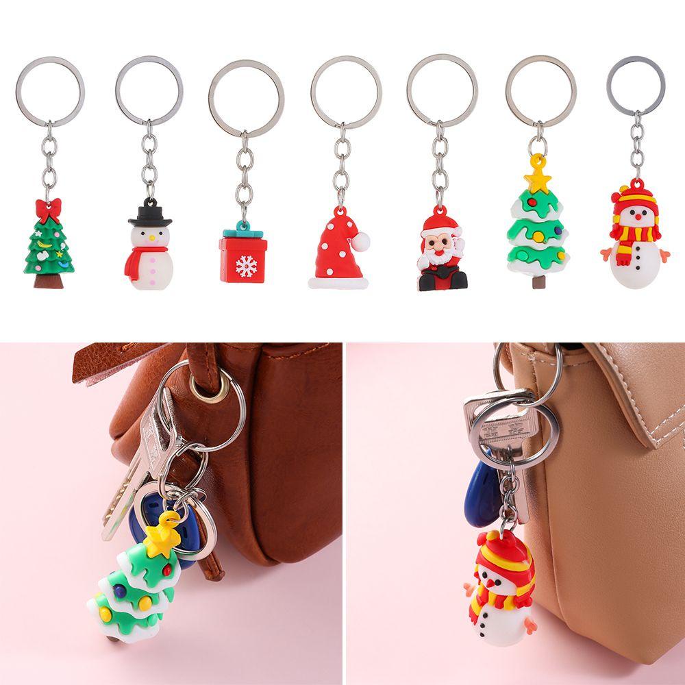 Móc Khóa Hình Ông Già Noel / Người Tuyết Màu Cầu Vồng