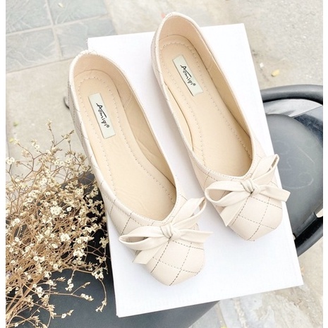 Giày búp bê bệt nữ nơ thắt đế mềm ( hàng loại 1) ngang giá sỉ ( hàng sẵn video tự quay)