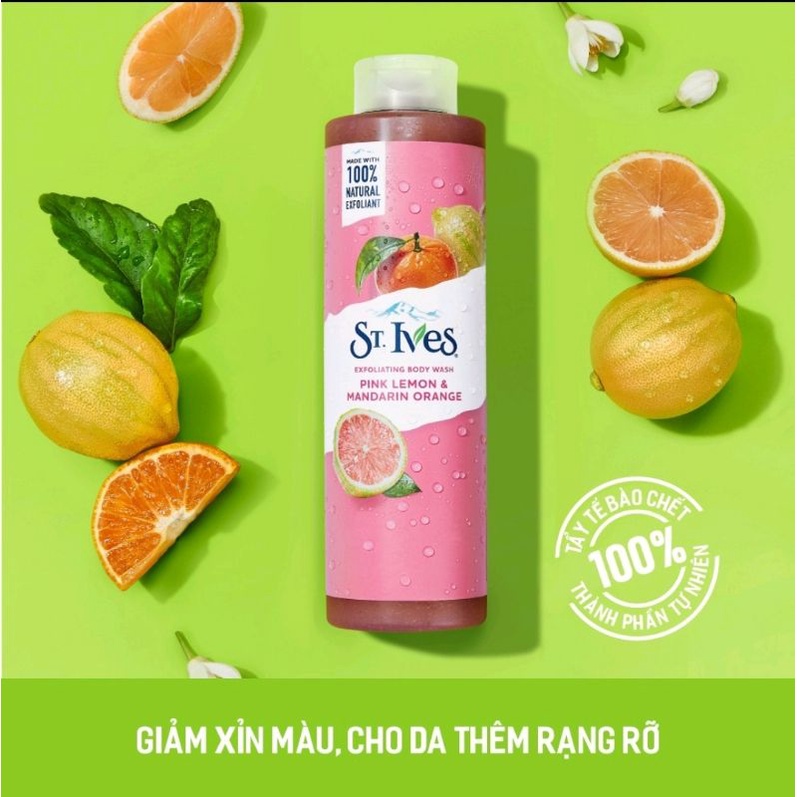 Sữa tắm ives 650g mẫu mới của muối biển , cam chanh và yến mạch