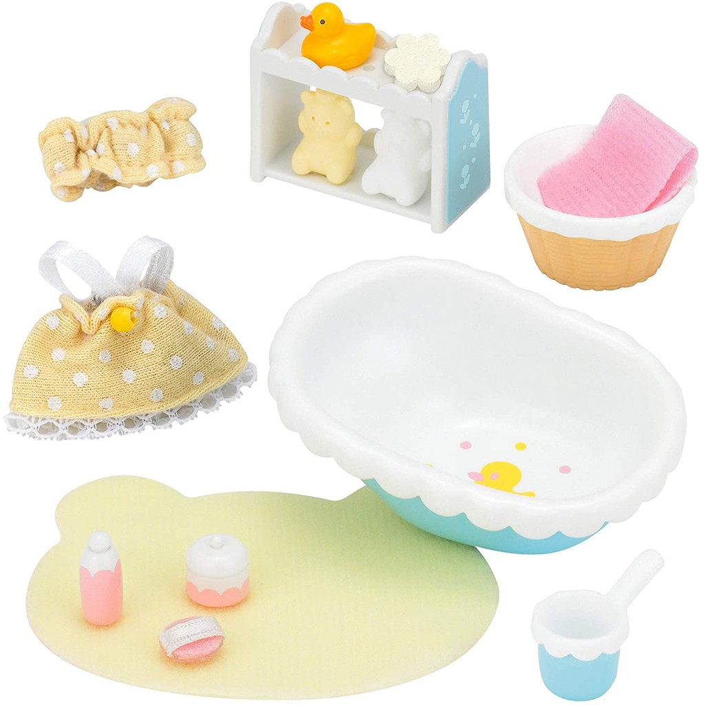 Sylvanian Families Bộ Dụng Cụ Phòng Tắm Của Bé Baby Bath Set