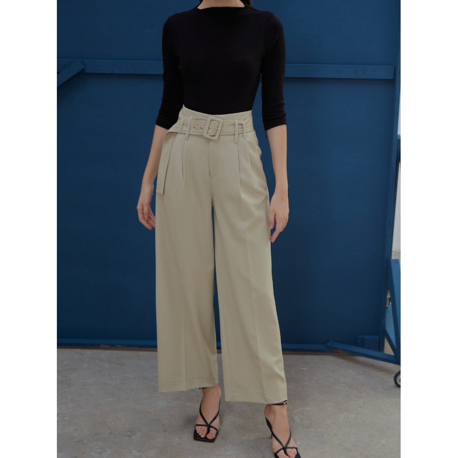 COCO SIN - Quần Tây Ống Rộng Xanh Nhạt Kèm Belt | BigBuy360 - bigbuy360.vn