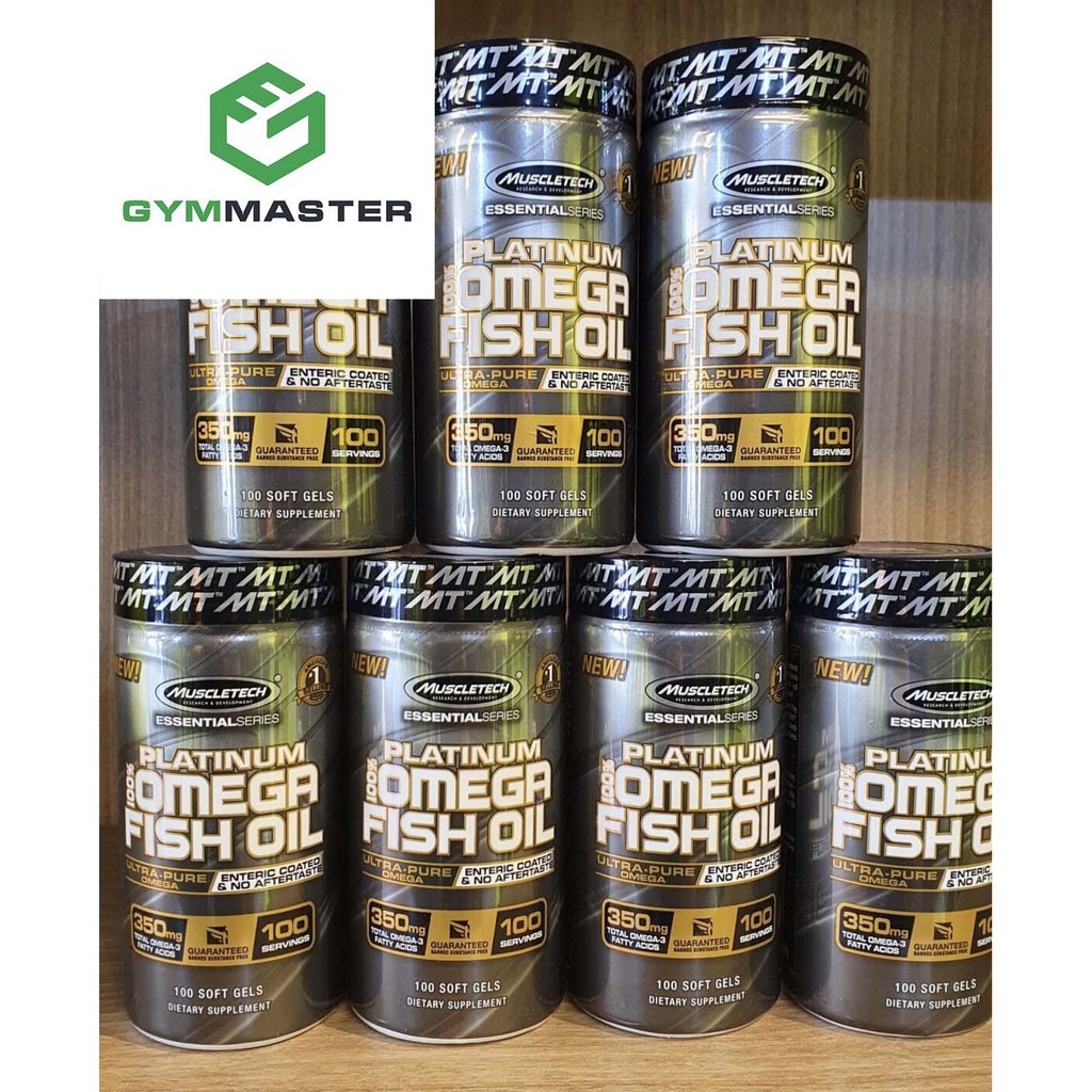 Viên dầu cá bổ sung dưỡng chất sức khoẻ Platinum Fish Oil MuscleTech - Hàng phân phối chính hãng 100%