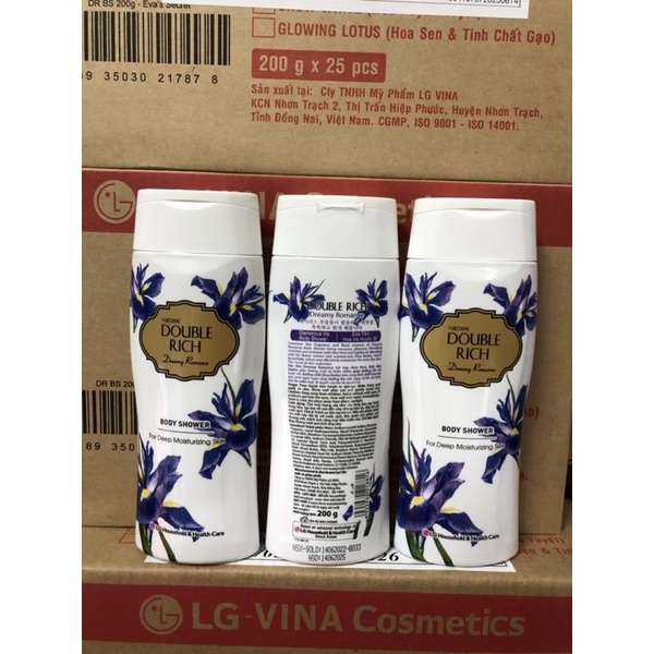 [Chai mini du lịch] Sữa tắm double rich hương nước hoa thiên nhiên 200g