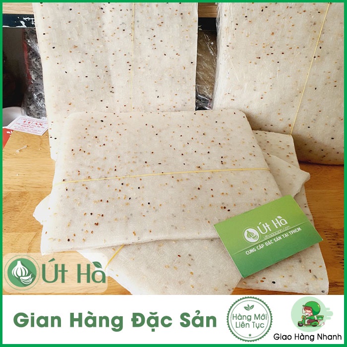 Bánh Trạng Gạo Mè Phan Rang Sấp 1Kg Bánh Tráng Ninh Thuận Mè Trắng Dẻo Dai Thơm Ngon - Út Hà Đặc Sản