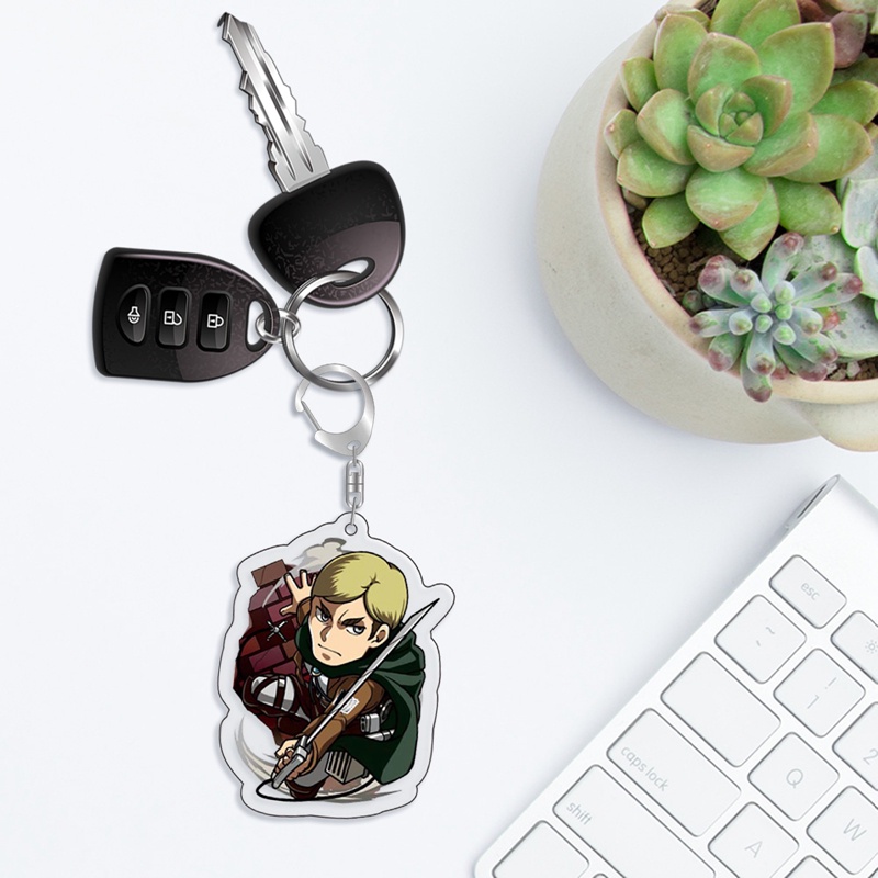 Móc Khóa Nhựa Acrylic Hình Nhân Vật Hoạt Hình Anime Attack On Titan