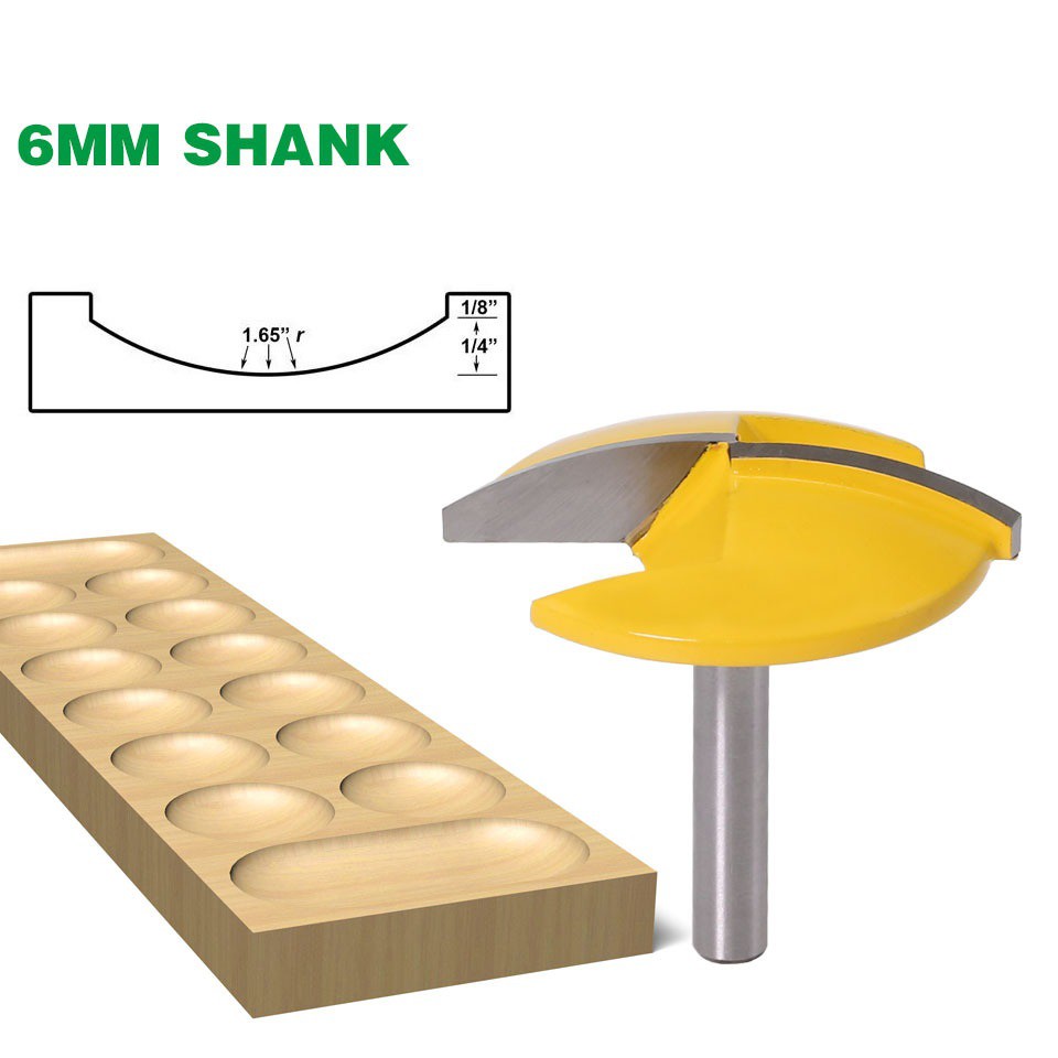 Mũi phay gỗ cung âm tròn, cốt 6mm hoặc 12.7mm