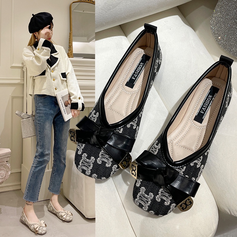Giày búp bê IELGY đính nơ đơn giản dễ phối đồ