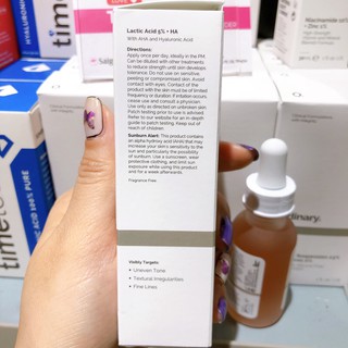 Tinh chất The Ordinary Lactic Acid 5% + HA ( 30mL )