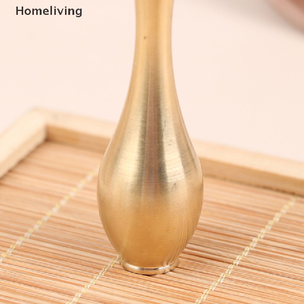 1 Bình Hoa Mini Bằng Đồng Nguyên Chất Mạ Vàng Độc Đáo Trang Trí Nhà Cửa